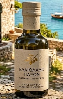 Ενδεικτική απεικόνιση του στόχου — Ελαιόλαδο Αναγεννητικής Γεωργίας Παξών.